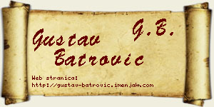 Gustav Batrović vizit kartica